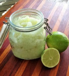 alt="lime coconut body scrub recipe"